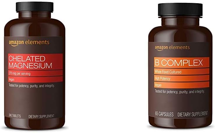 Elements Chelated Magnesium Glycinate (240 tablet) a Elements B Complex (65 tobolek)