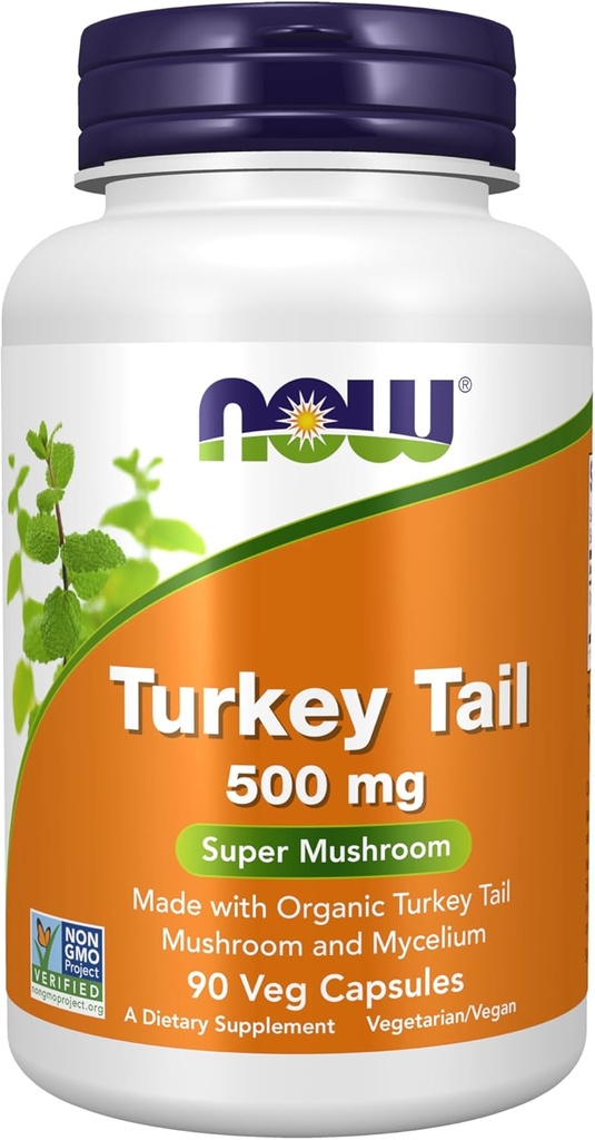 Nyní Potraviny doplňky, Turecko Ocas 500 mg, Super Houba, Vyrobeno s organickým krocanem Orel Houba a Mycelium, 90 Veg Kapsle