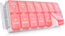 TookMag Týdenní medicína Pořadatel pilulky 2 krát denně, snadné vyplnění AM PM Pill Box, Velká kapacita Quick- Refill 7 dnů Pill Pouzdra pro pilulky / vitamín / rybí olej / doplňky (Patent Registered)