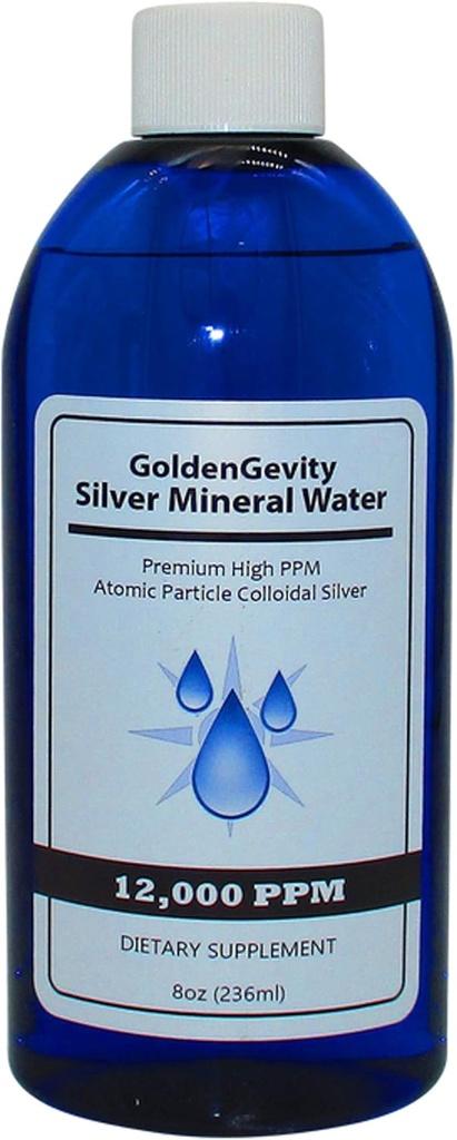 12 000 PPM bioaktivní atomové koloidní stříbro, 8 oz cr124; Non- Toxický, Non- GMO Stopa Mineral Imunitation Supplement