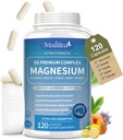 Komplexní magnesium Chelated Magnesium Glycinát w / Malate, Taurát & Bylinné extrakty pro podporu spánku, svalů, kortizolu a srdce zdraví, gluten zdarma, Vegan, non GMO, vysoká absorpce, 120 Kapsle