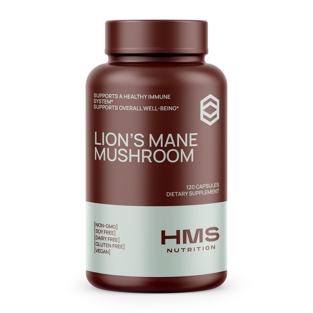 Lions Mane Doplněk Kapsle, Lions Mane Houba pro imunitní podporu, Memory & Focus Dodatek, 1000mg na Serving, Non- GMO Vegan, 120 Kapsle, 2 měsíce Dodávka