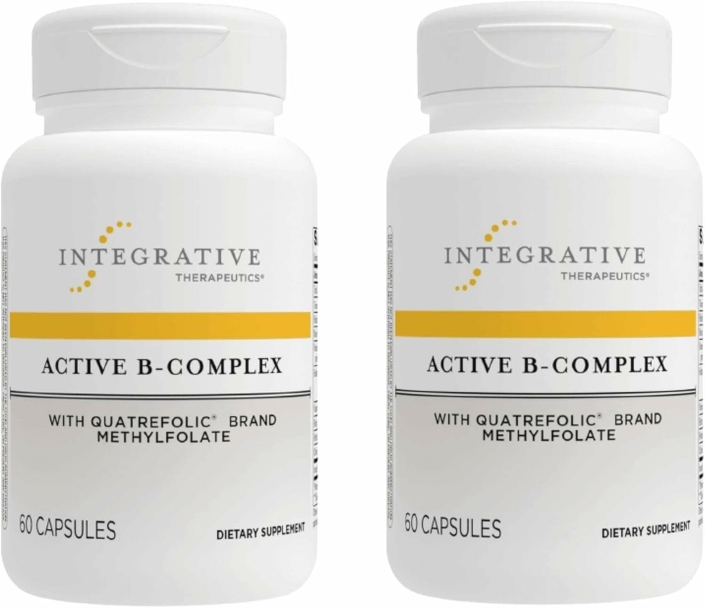 Integrační terapeutika Aktivní B- Complex - Cellular Energy & Heart Health Support with Vitamins B2, B6 & B12 * - Podporuje nervové a imunitní systémy - Dairy- Free & Gluten- Free - 120 Kapsle
