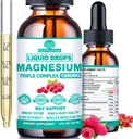 Triple Magnesium Complex, 500 mg Glycinátu hořečnatého, Citrát & Malate w. Vitamin D3 K2, Chelated Forms High Absorption, Liquid Magnesium Complex w / B6 Zinek pro kosti, spánek, srdce, energie Nerve