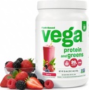 Vega Protein and Greens Protein Powder, Berry - 20g Plant Based Protein Plus Veggies, Vegan, Non GMO, Pea Protein for Women and Men, 1,2 kg (Balení May Vars)
