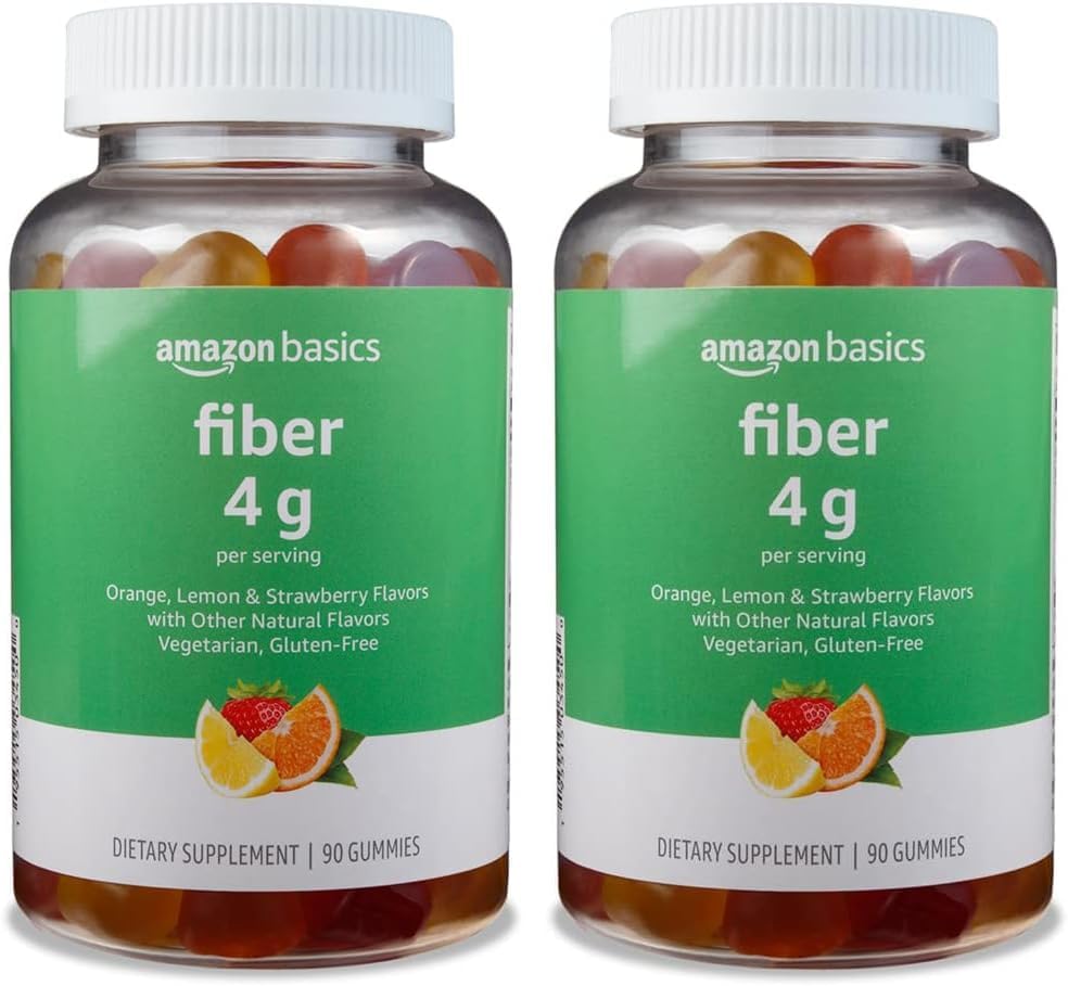 Základy (dříve Solim Fiber 4g Gummy - Stravovací zdraví, podporuje Regularitu, Orange, Lemon & Strawberry, 90 Gummies (2 per Serving) (Balení po 2)