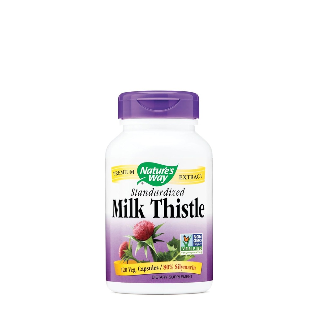 Natures Way Milk Thistle Standardizované, 120 Počet