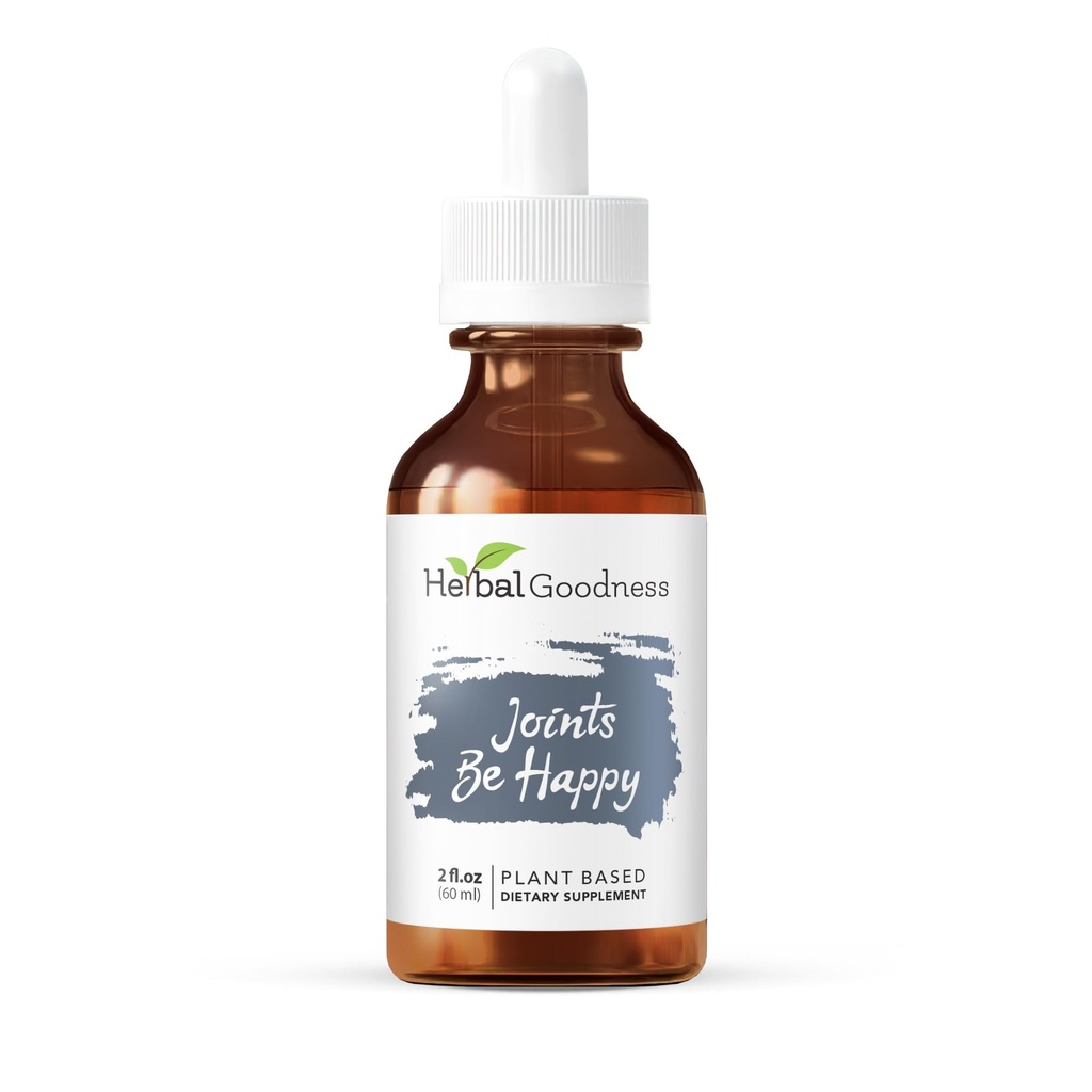 Bylinné dobro Společné být šťastný 124; Joint & Bone Support doplňky pro muže a ženy 124; Organic Juice for Knee & Back Health 2oz.