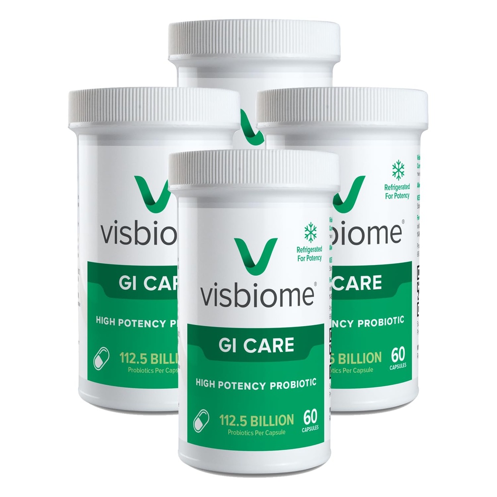 Visbiome ® GI Care - High potency Probiotic - 112.5 Billion CFU Live Probiotics, Original De Simone Formulation, Made in USA, 240 Kapsle.