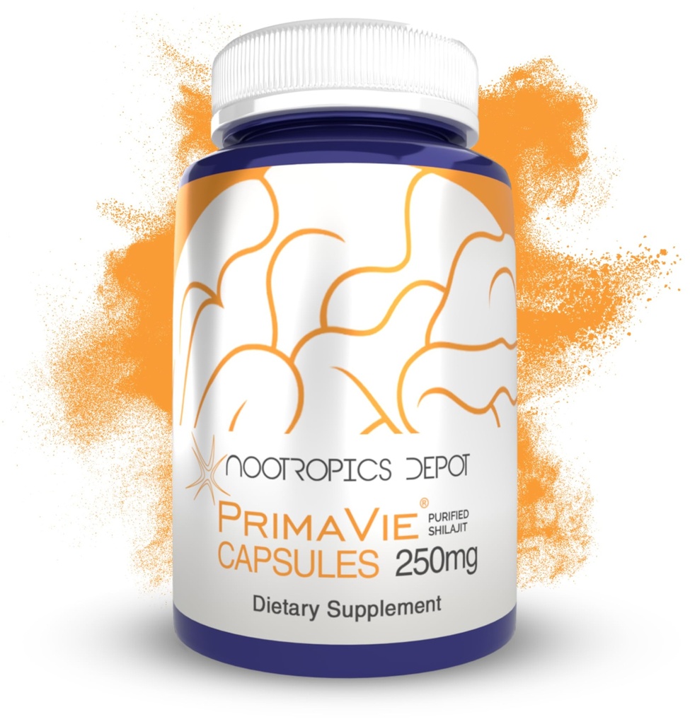 Nootropics Depot PrimaVie Shilajit Kapsle 124; 250mg Capsule 124; 90 Count Capsule 124; Purified Extract 124; Ayurvedic Herb Capsule 124; Podporuje Mitochondrial Function + Boosts Endurance
