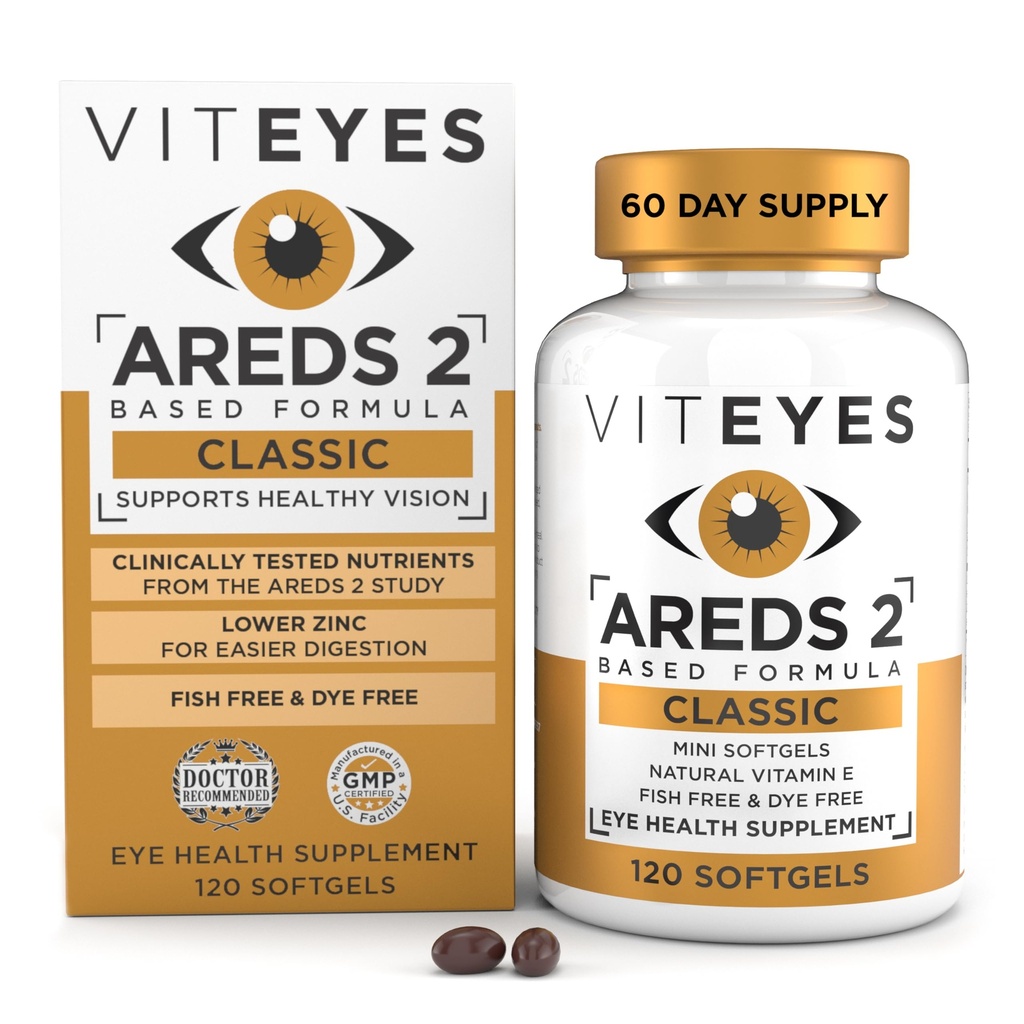 VITEYES ® AREDS 2 ponožky, 120 Počet - Jednodenní dávka oční vitamin