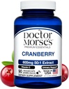 Cranberry Doplněk pilulky pro ženy a muže, 30000mg síla, Močová Trakt Podpora s vitamínem C, Vyrobeno v FDA- Registrované, NSF- Certified Facility, Celková podpora zdraví, 90 Kapsle