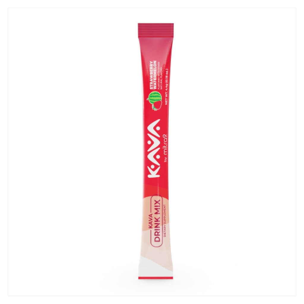 Mitra9 Kava Powder RelaxPak - Jahodový meloun Kava Extract Powder Packets CU124; Mood Enhancer CU124; Plant based CU124; Promotes Natural Calm & Clarity CU124; Easy Open Single-Serving Stick (5)