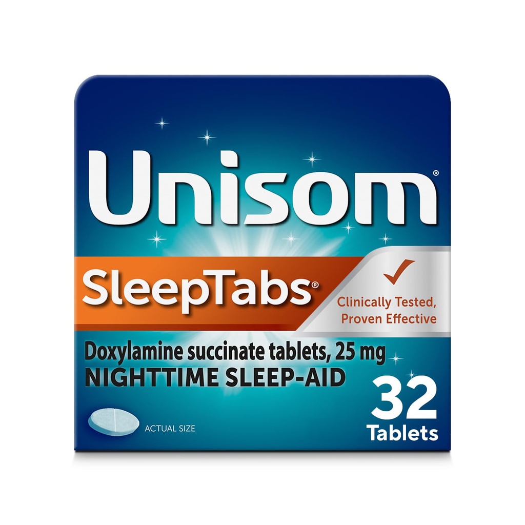 Unisom SleepTabs, Nighttime Sleep- aid, Doxylamin Succinate, 32 tablet