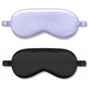 IEKEODI 2 Pack Silk Sleep Masks, Light Blocking Eye Masks, Black & Purple