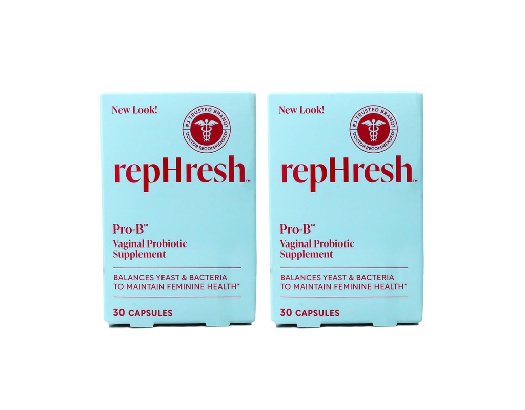 RepHresh Pro-B Vaginální Probiotický dodatek, 30 Kapsle, Balení po 2