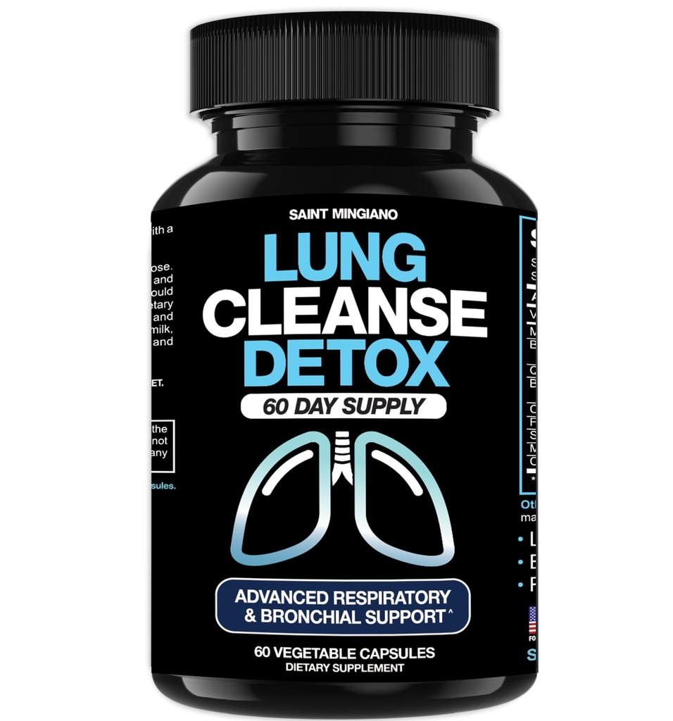 Lung Cleanse Detox, 60 Den Cleanse - Podporuje Lung zdraví v Bronchial & Respirační systémy - Ukončit a zastavit kouření AIDS - Bylinné Detox pro plíce