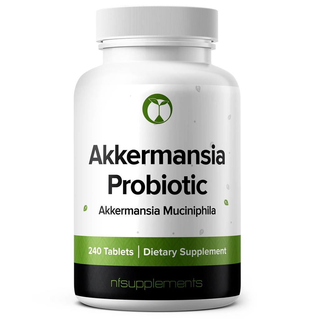 Akkermansia Muciniphila Probiotický dodatek 240 Tablety 100 milionů AFU Probiotika pro muže a ženy podporuje střevní stravovací & Gut zdraví (240, Akkermansia Muciniphila)