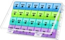 DANYING XL Měsíční Pořadatel pilulek 1 čas denně s Dust- Proof pouzdro, Extra velké 4 týdny Pill Box jednou denně, 28 dní Pill Container 1 per day, Týdenní vitamin pouzdro, denní medicína Organizátor