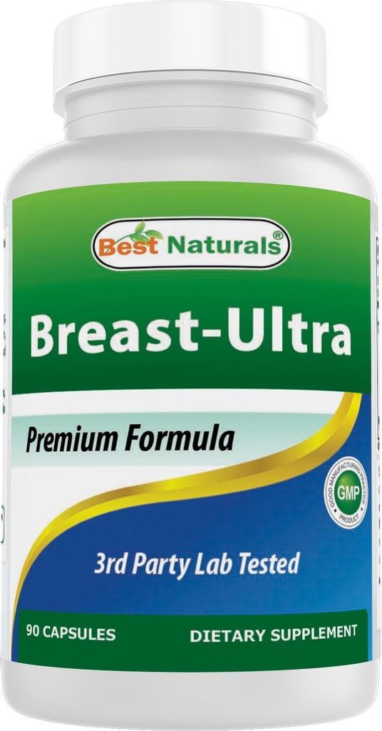Nejlepší Naturals Breast- Ultra zvětšení prsou pilulky 90 Kapsle (90 Počet (balení po 1))