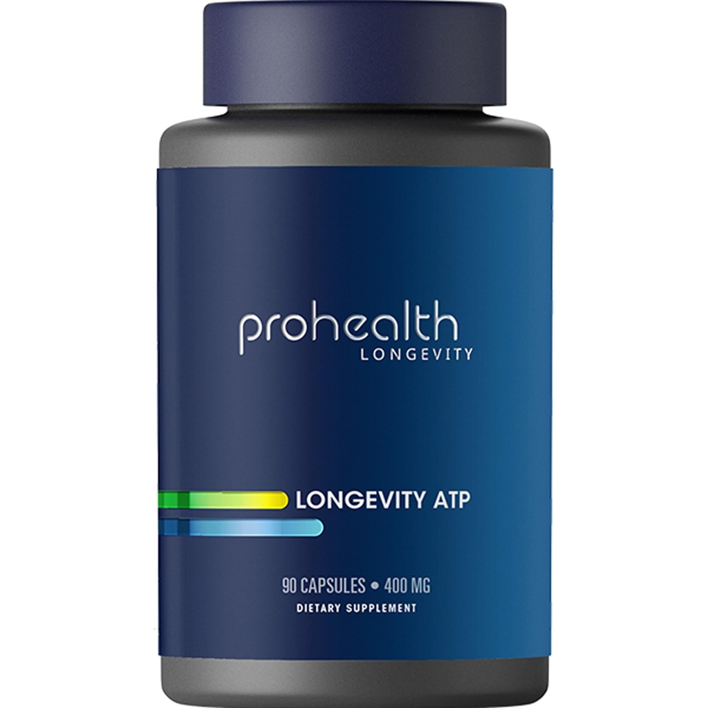 ProHealth Longevity ATP - 400 mg X 90 Servings, PeakATP Patented Pure ATP pro udržení buněčné energie, svalové síly a kognitivní funkce, podporuje srdeční zdraví a metabolické účinnosti