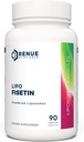 Renue By Science Fisetin CLAS124; 90 Liposomální Fisetin doplňky - 150mg Fisetin per Serving CLAS124; Senolytické doplňky CLAS124; Biologicky dostupný vzorec pro zvýšenou absorpci 124; Non- GMO & Made in The USA