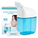 Nasal zavlažovací systém s 30 Saline Packets, Sinus Rinse Machine, Nose Sinus Cleaner Machine s nádrží na vodu a odpad - modrá