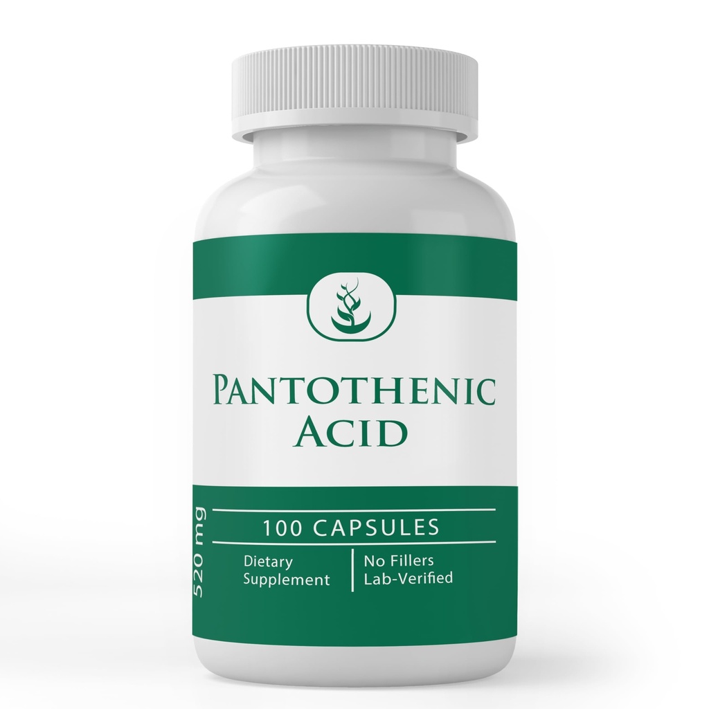 PRŮVODNÍ INGREDIENTY Kyselina pantothenová (100 tobolek) Čistá, vitamín B5, doplněk vápníku