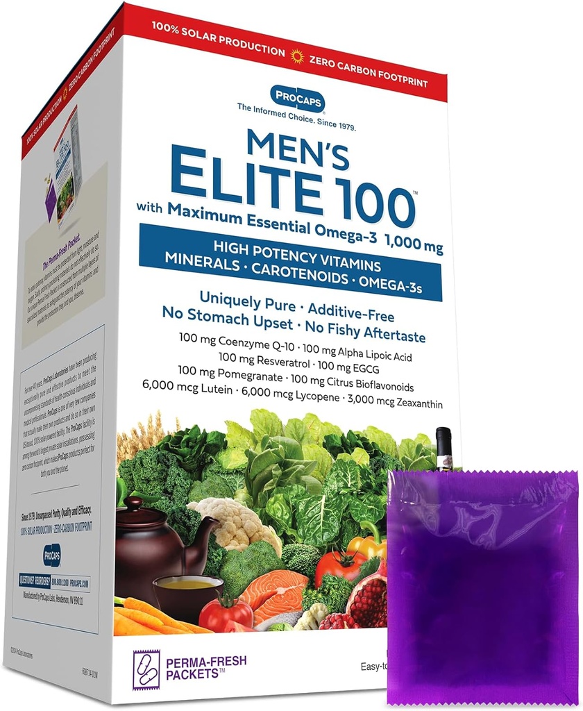 ANDREW LESSMAN Multivitamin - mužská elita - 100 s maximálním obsahem esenciální Omega-3 000 mg 30 Packets - Potenciální živiny, esenciální vitaminy, minerály, fytonutrienty a karotenoidy. Žádné doplňkové látky
