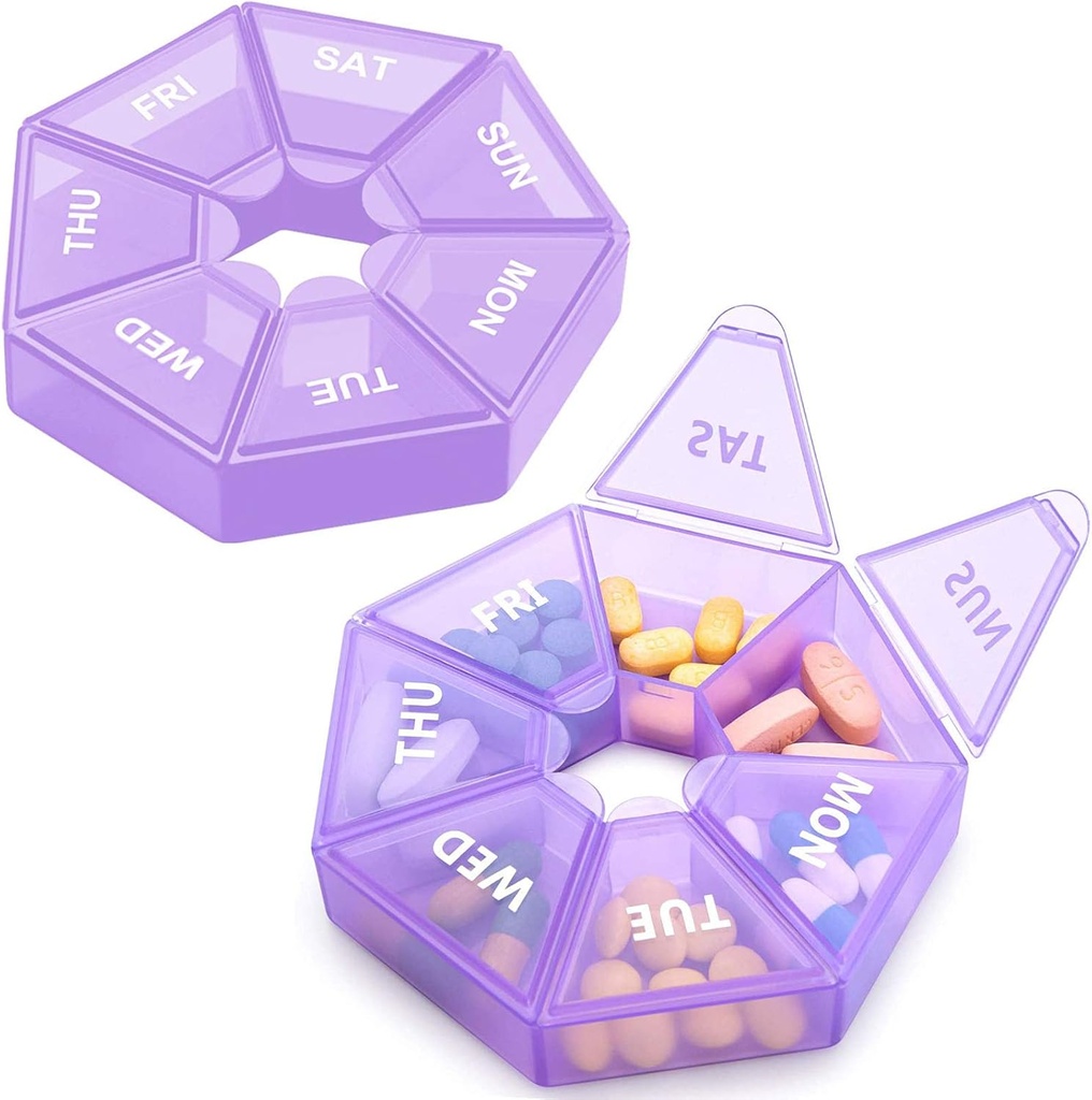 Týdenní pilulka organizátor Velký 7 den Pill Box Pořadatel Denní medicína Pouzdro pro vitamíny Rybí olejové pilulky doplňky Artritis Friendly