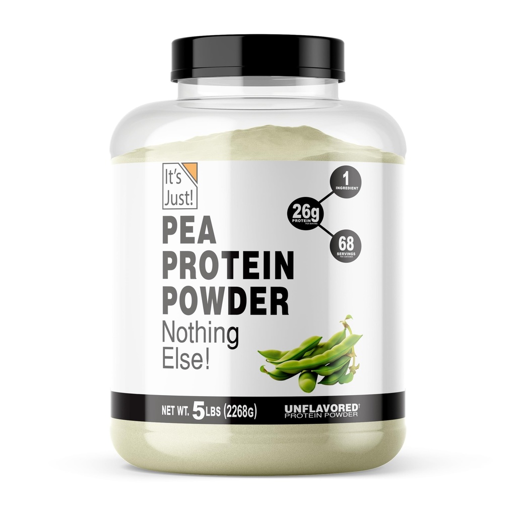 Je to jen! - 100% Pea Protein, Vegan Plant based, pěstované v Kanadě, Premium Quality, hladká textura, gluten zdarma, Keto Friendly (5 liber, bez příchutí)