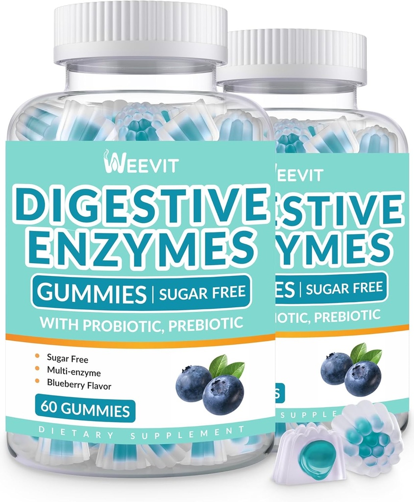 Stravovací Enzymy Žvýkací Enzymy pro ženy a muže s Probiotika & Prebiotika Blend, Cukr zdarma 124; Vegan