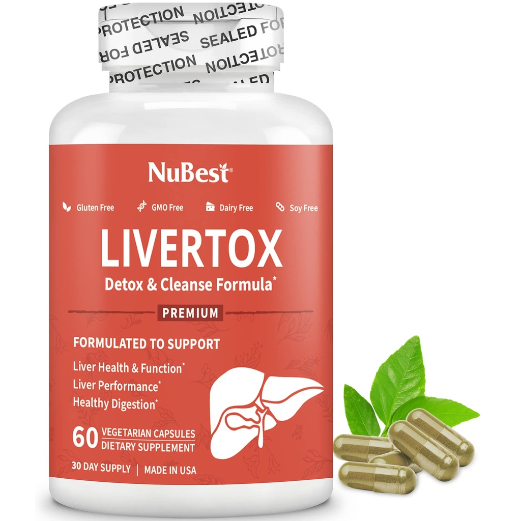 Toxikologie - Advanced Jaterní Detox & Cleanse Formule - Bylinná podpora jater s mléčným bodlákem, kurkuma, Artyčoky, Pampeliška, Beet & Zinc pomáhá funkce jater a trávení 124; 60 Veganské kapsle