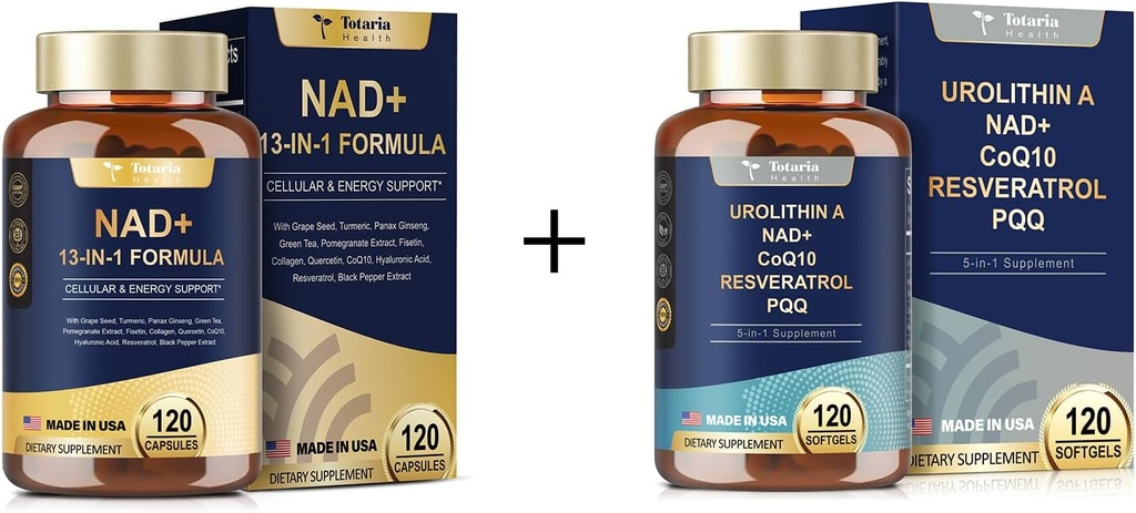 Totaria NAD dodatek pro ženy Muži 120 Kapsle Urolithin A dodatek 1000mg 120 měkké Kapsle
