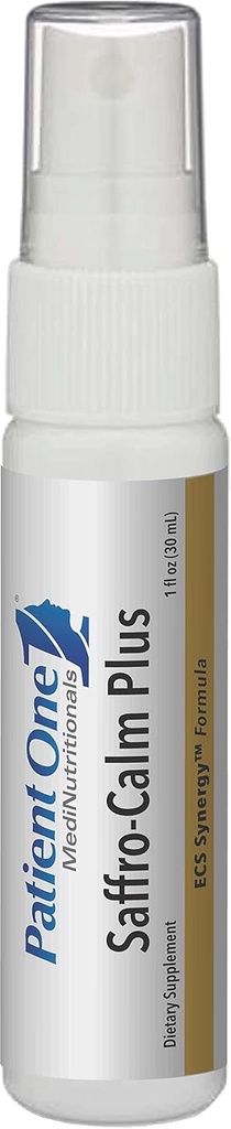 Pacient 1 Saffro-Calm Plus CLAS124; dodatek k perorálnímu postřiku na podporu pozitivní nálady a zdravé stresové reakce * CLAS124; s Saffron a Echinacea CLAS124; 1 fl oz
