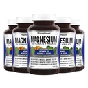 FarmHaven Magnesium Glycinate & Malate Complex w / Vitamin D3, 100% Chelated for Max Absorption, Vegan - Bone Health, Nerves, Svaly, 600 Kapsle, 300 dní