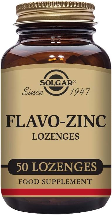 Solgar Flavo-zinek Lozenge, 50 Počet - Great-Ochutnávání Lemon Lime Flavor - Antioxidant, imunitní systém Zdraví - Vysoce Absorbovatelné, Rozpustí rychle - Vegan, Gluten Free, Mléčné zdarma, Kosher - 50 Služeb