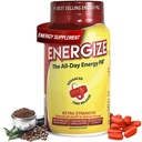 Energize Extra Pevnost Kofeinové pilulky, Rychlé hraní Long- Lasting Energy Pill s rozšířeným time Release Kofein, Lepší Clarity & Energy Support pro muže a ženy, No Jitters, No Crash (60 Tablety)