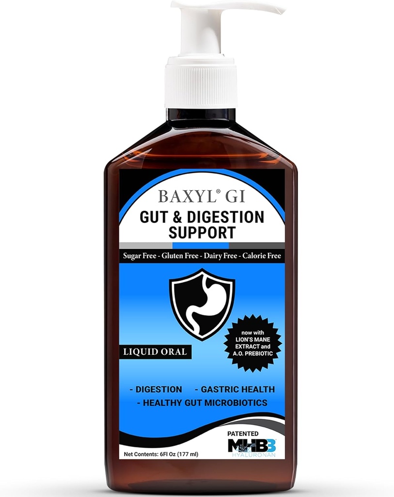 BAXYL ® GI - Digestion, Digestive Aid & Stomach Relief - GERD (acid Reflux), IBS, Crohn 's - (Patented Formule, Organic, Vegan, Made in USA)