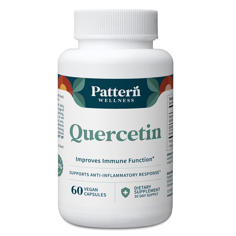 Vzor Wellness Quercetin dodatek s Bromelain - Imunitní funkce a buněčná podpora zdraví - Antioxidant & Celý tělo Wellness - 60 Vegan Kapsle