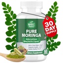 Moringa Kapsle, 800mg Organic Moringa Oleifera Leaves Powder Superfood Greens Pure Moringa Pills je Vegan, Non- GMO Energy Increase a udržet zdravý doplněk
