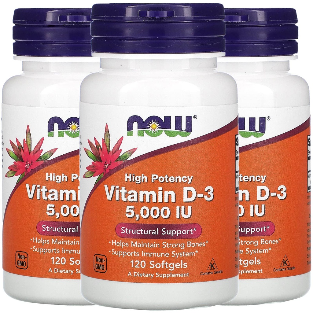 Vitamin D-3 5 000 IU, 120 Softgelů