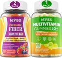 NEVISS Bundle - Ženy a muži 50 + Multivitamin 1 balení a prebiotický fiber 2 balení
