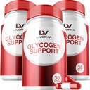 3 Balení - Glycogen Support, Glycogen Control Advanced Formule, Glycogen Kapsle, Glycogen Fix s účinnými složkami, 30 Kapsle per Lahvička na 90 dní