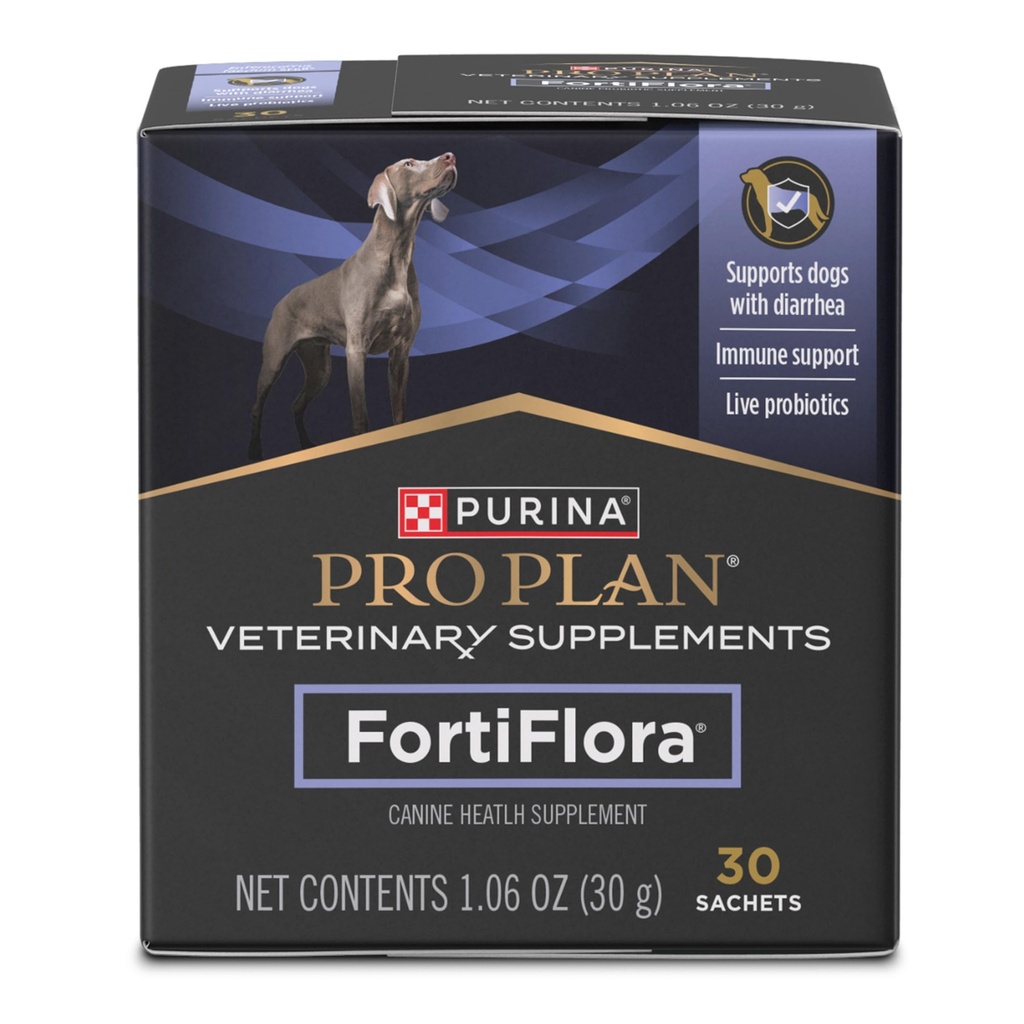 Purina Pro Plan Veterinární doplňky FortiFlora Psí Probiotický dodatek, Psí Nutriční dodatek - 30 ct. Box