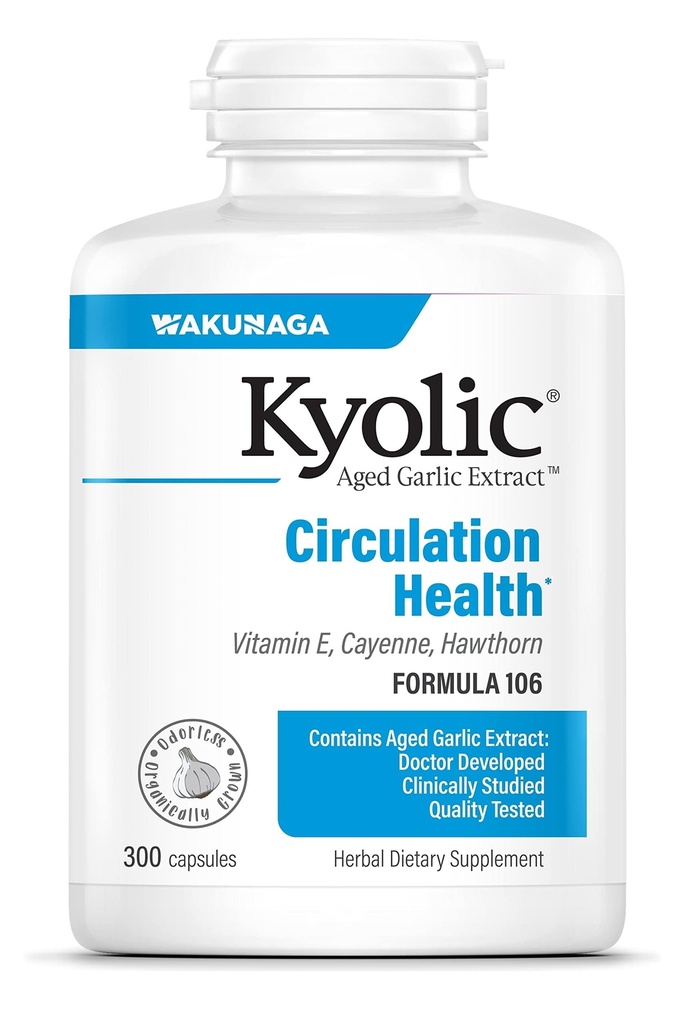 Kyolický pokročilý česnek extrakt Formule 106, Cirkulační zdraví, 300 Kapsle (Balení květen Vary)