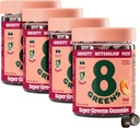 8Green Supergreens Gummies PHAR124; Super Green Powder Superfood Gummy for Metabolismus, Imunity & Focus, Digestive Health Enzymes, Organic: Chlorella, Spirulina, Aloe Vera, Peach Flavor, 200 Počet