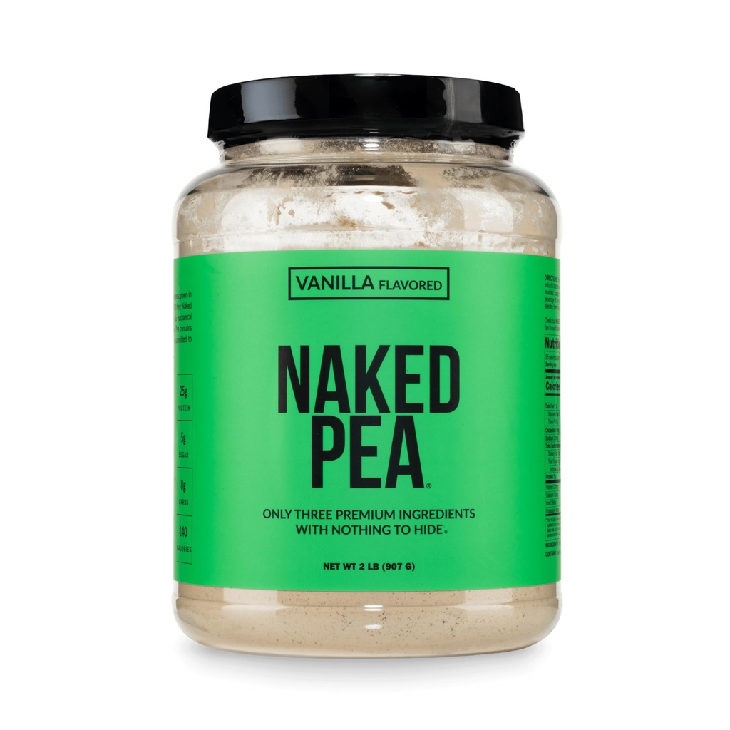 NAKED Vanilla Pea Protein Izolát ze severoamerické farmy, Pouze 3 ingredience, Vanilla Vegan Protein, gluten- Free, Soy Free, GMO Free - 2LB