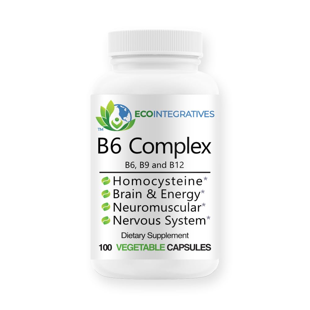 B6 Komplexní Vegan vitamin B6, B9 Folát, B12 Methylkobalamin podporuje kardiovaskulární, neuromuskulární, nervový systém, homocystein, energie, krevní buňky a zdraví kostí 100 Caps