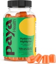 Hydratační Hyaluronic Highlighter Skincare Gummies PHAR124; Podporuje světlejší, Dewy, Plump Skin PHAR124; Vegan Hyaluronic Acid & vitamin C dodatek PHAR124; Non- GMO, Gelatin- Free, Orange Flavor, 30- Day Supply